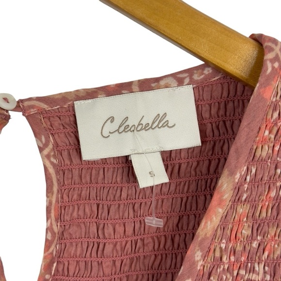 Cleobella Rita Ankle Dress Smocked Floral Tiered Size Small Organic Cotton NWOT - Picture 14 of 16